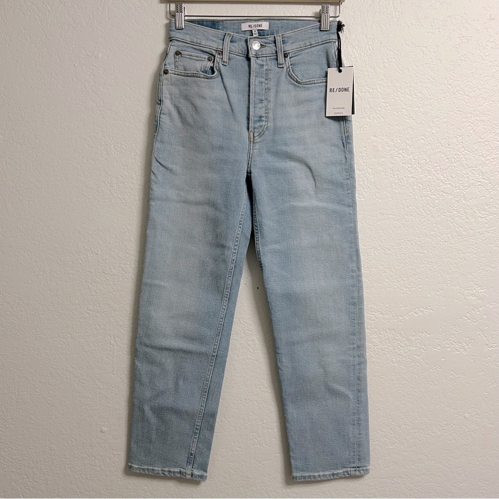 Re/Done River Fade 70s Stovepipe Denim Jeans Size 26